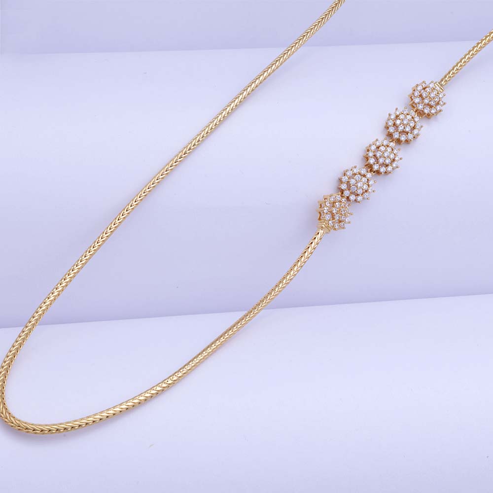 Silver Gold Plated Mugappu — Chain Style