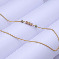 Silver Gold Plated Mugappu — Chain Style Wear