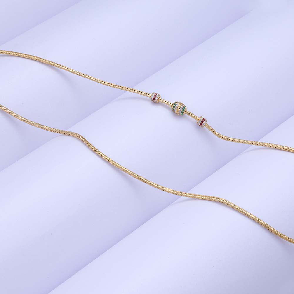 Silver Gold Plated Mugappu for Chain Styling