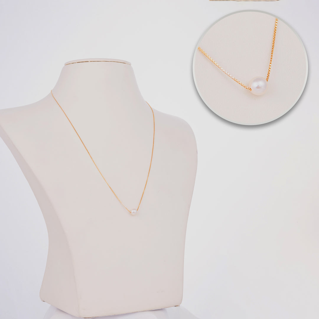 Silver Gold Plated Pearl Chain for Women | Chaneira Jewels