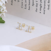 Silver Gold Plated Second Stud — Bridal Design