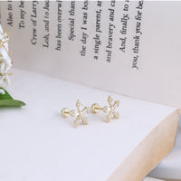 Silver Gold Plated Second Stud Earrings | Contemporary Style