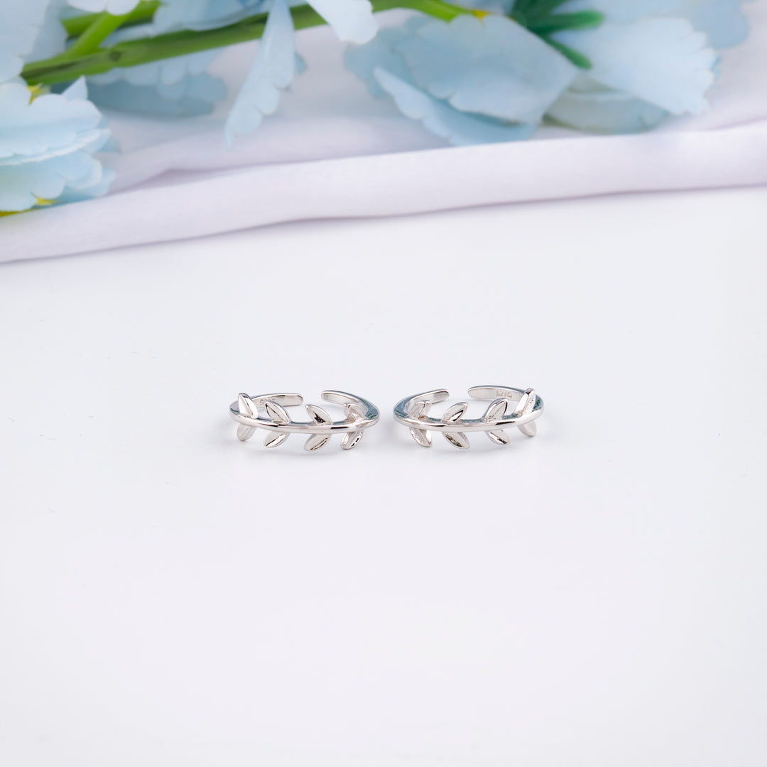 Silver Plain Toe Ring | 92.5 Silver Design