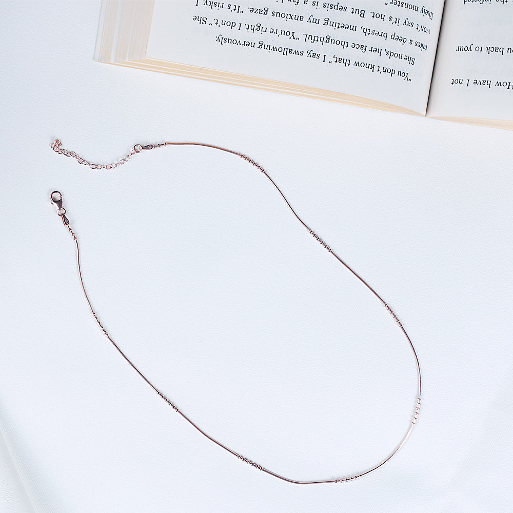 Silver Rose Gold Chain Design | 92.5 Silver Jewellery