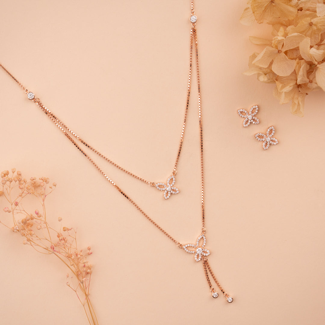 Silver Rose Gold Chain | Premium Silver Design