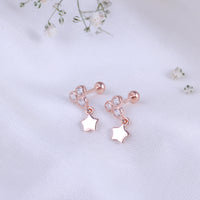Silver Rose Gold Second Stud for Modern Wear
