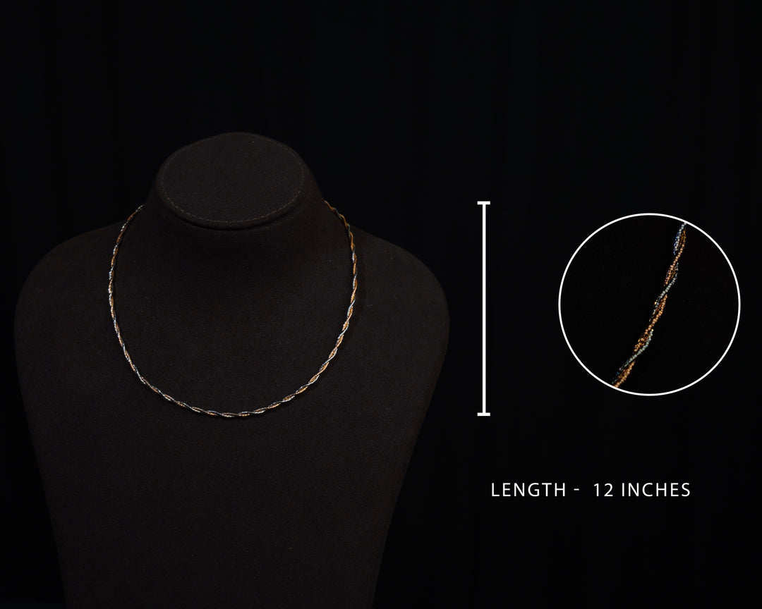 Silver Rose Gold Two Tone Chain Design | 92.5 Silver Jewellery
