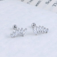 Silver Second Stud Earrings for Women — Daily Wear Look