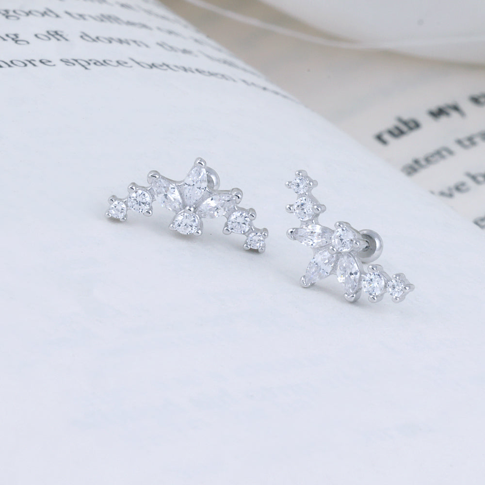 Silver Second Stud for Modern Wear