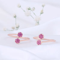 Silver Toe Ring with CZ Stone | Daily Wear Jewellery
