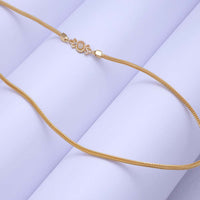 Simple Gold Plated Mugappu — Chain Style