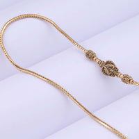 Simple Gold Plated Mugappu — Chain Style Wears Silver