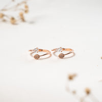 Smooth Finish Stylish CZ Rose Gold Toe Ring for Women
