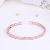 Sparkling CZ Rose Gold Kada Bracelet for Women|Office Wear