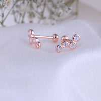 Statement Rose Gold Second Stud Daily & Festive Wear