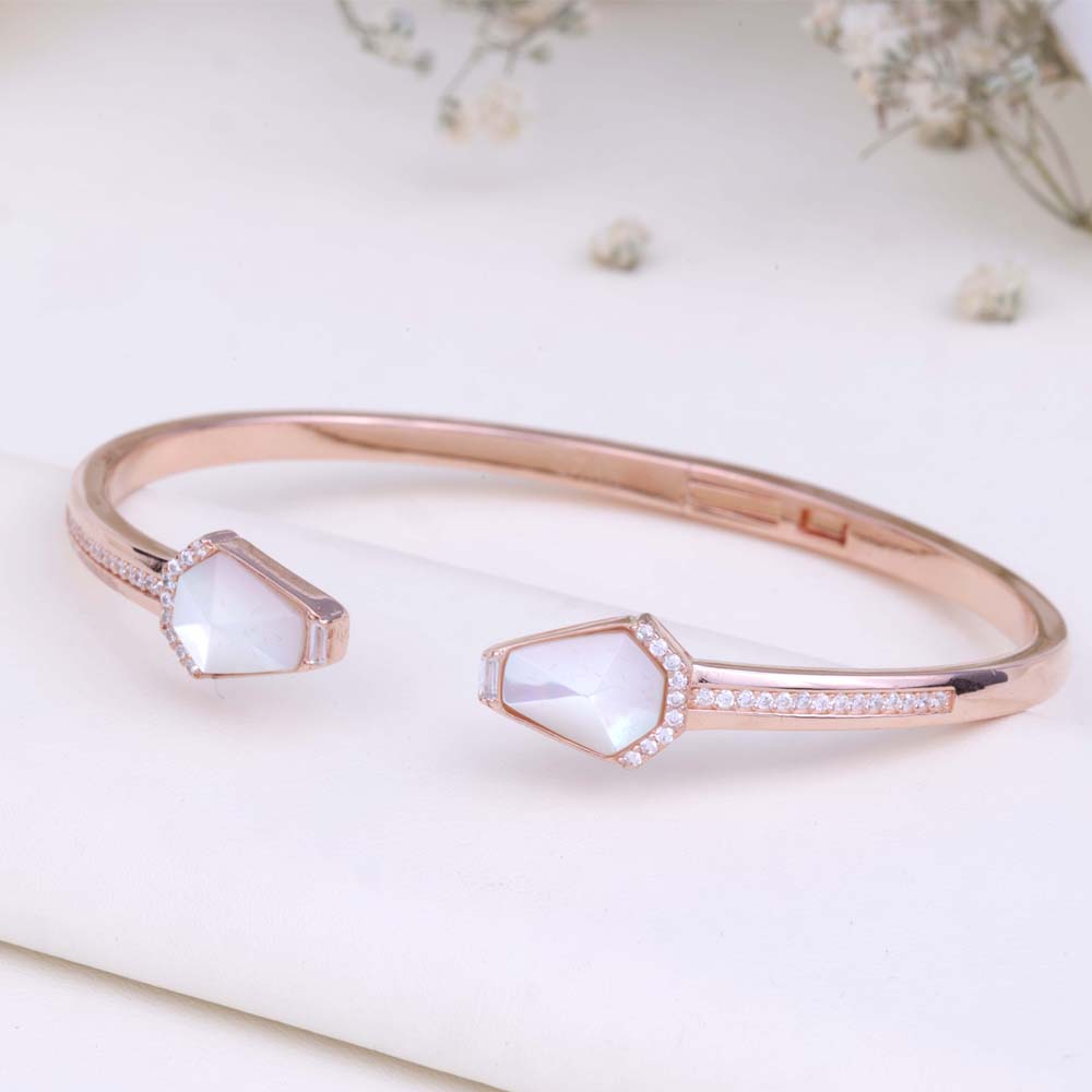 Stylish CZ Rose Gold Kada | Stylish Kada Design