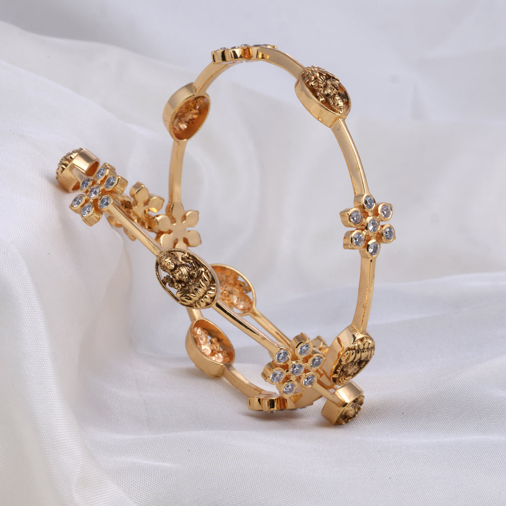 Stylish Gold Plated Diamond Setting Bangle for Women| Functional Wear