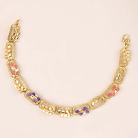 Stylish Gold Plated Enamel Bracelet for Women| Temple