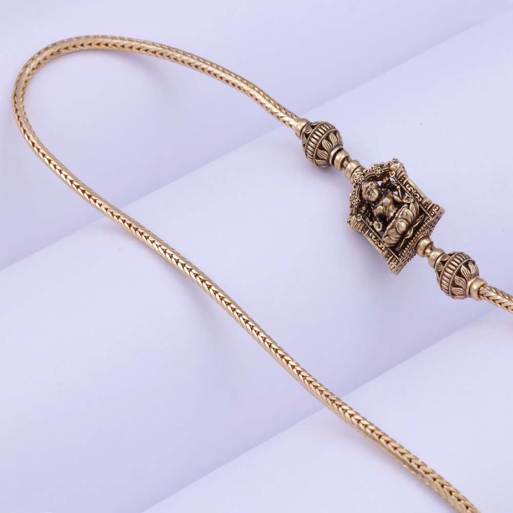 Stylish Gold Plated Mugappu Chains — South Indian Look