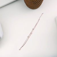Stylish Rose Gold 2 Layer Bracelet for Women| Modern