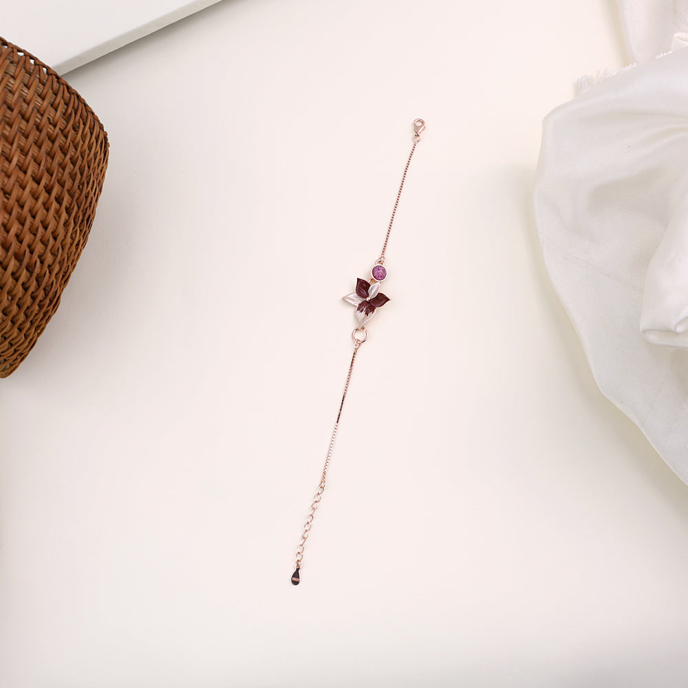 Stylish Rose Gold Enamel Bracelet for Women| Enamel Bracelet