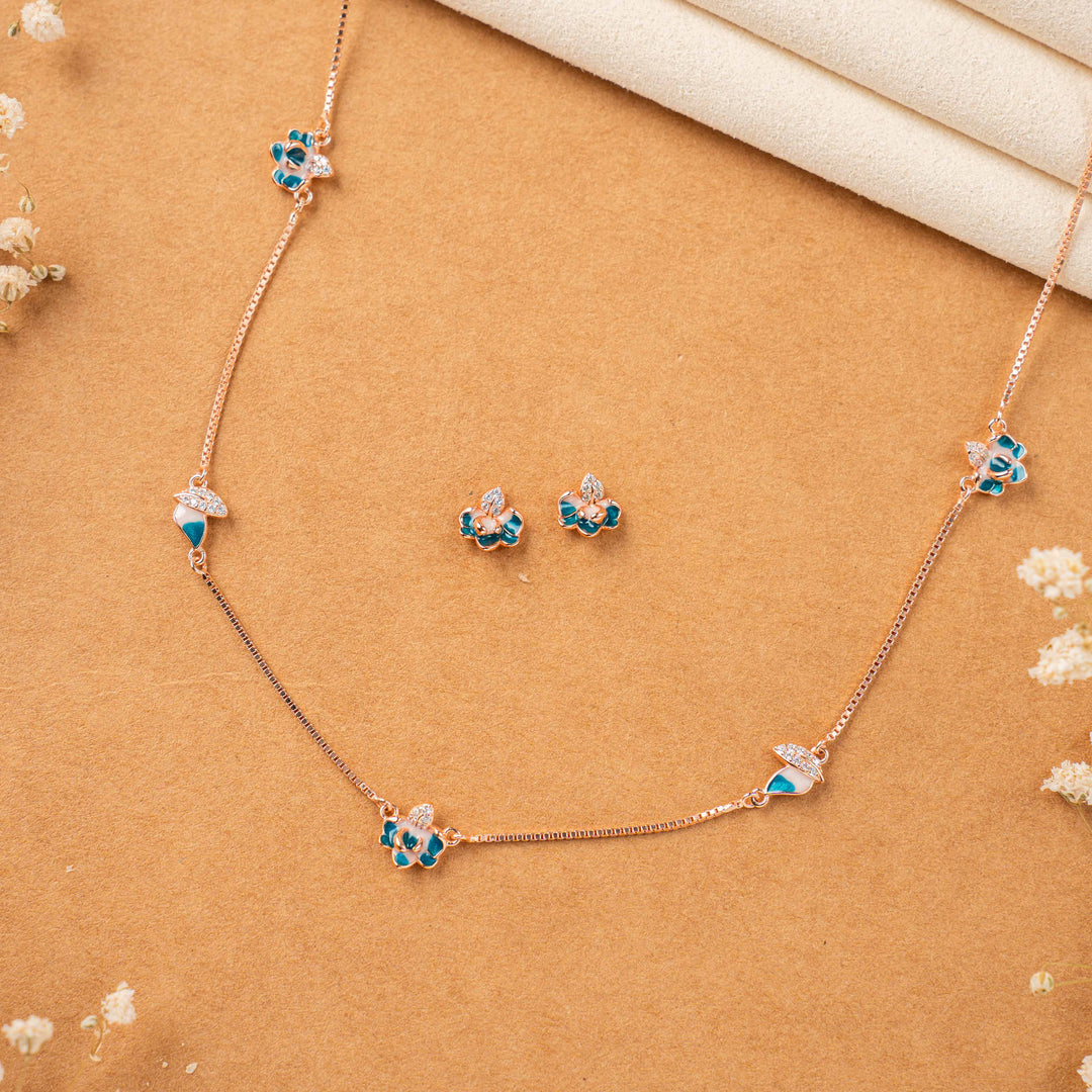 Stylish Rose Gold Enamel Chain for Women