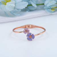 Stylish Traditional Enamel Rose Gold Kada for Women