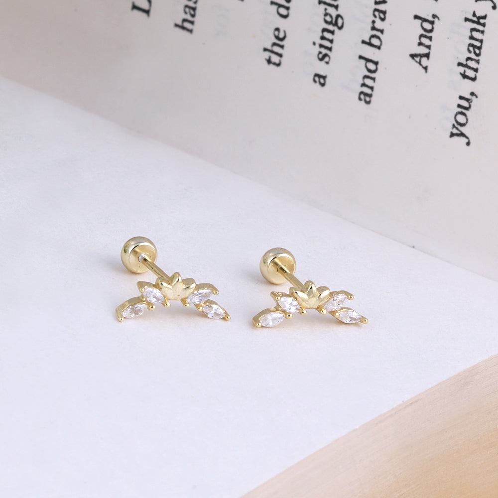Temple Gold Plated Second Stud Earrings Online
