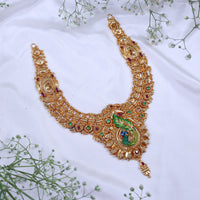 Traditional Gold Plated Paper Casting Necklace for Women Festive
