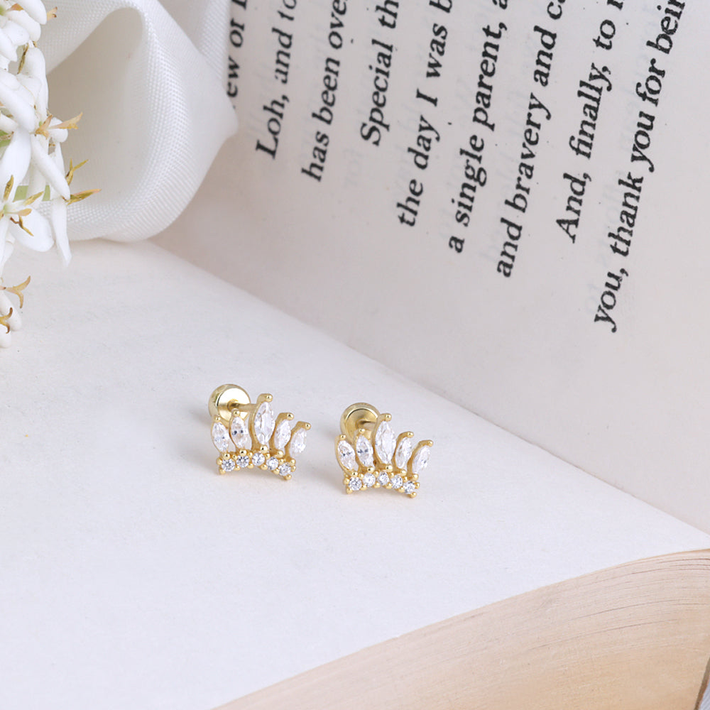 Traditional Gold Plated Second Stud Gift Jewellery