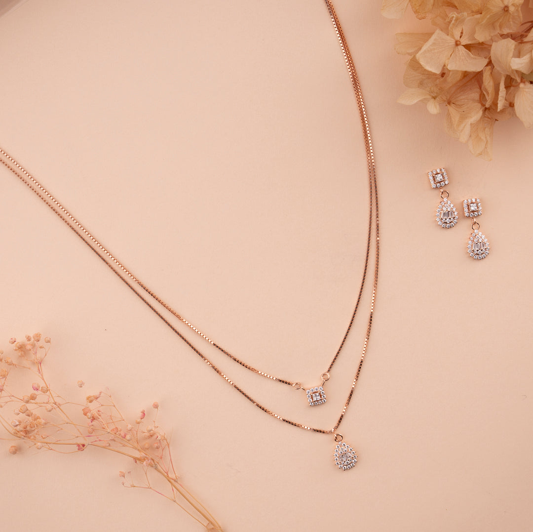 Traditional Jewellery Silver Rose Gold Chain
