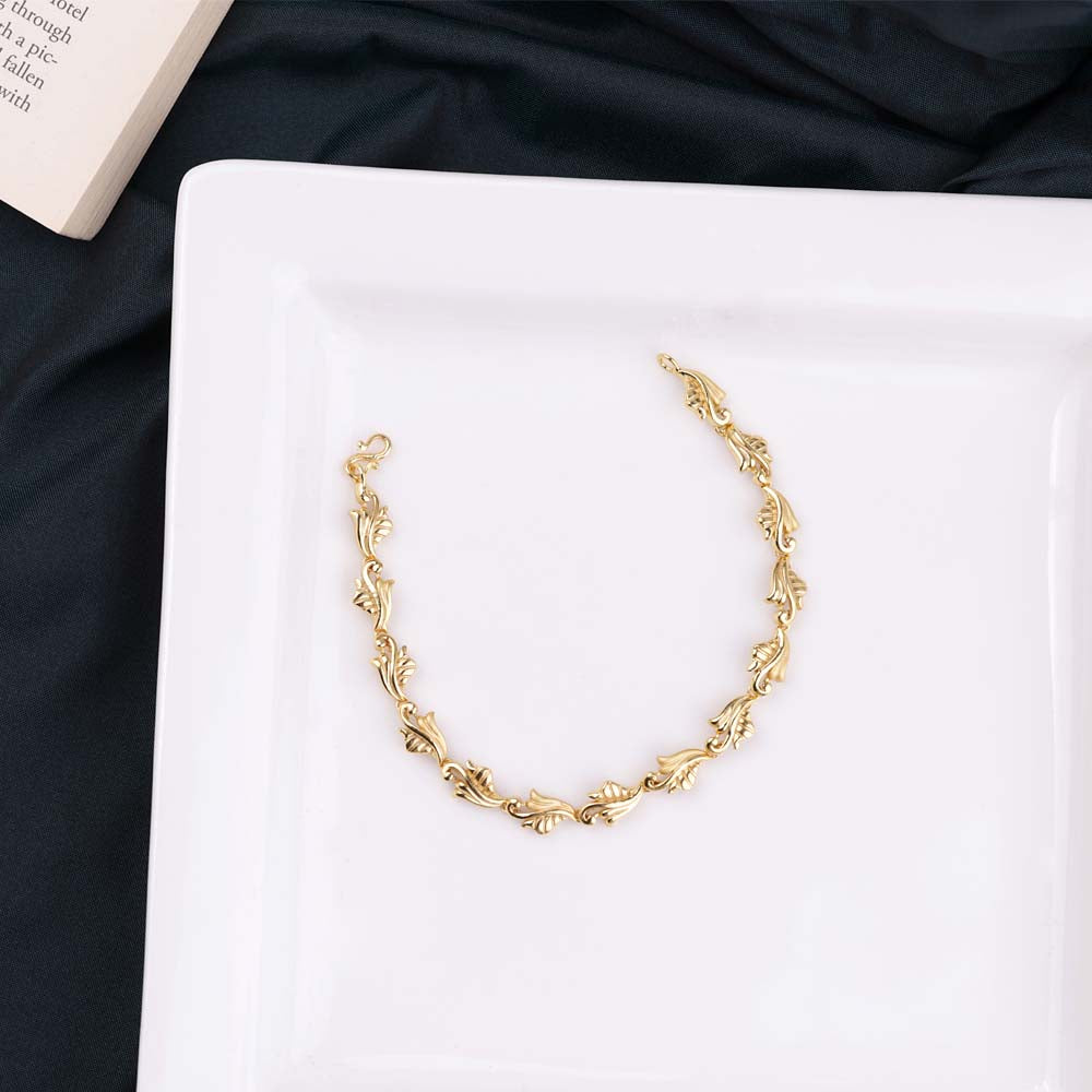 Traditional Plain Gold Plated Bracelet Online| Traditional