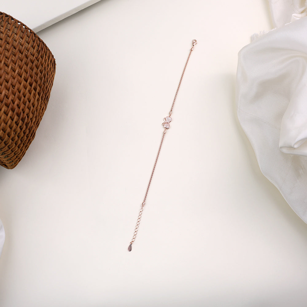 Traditional Rose Gold CZ Bracelet Online| Minimalist