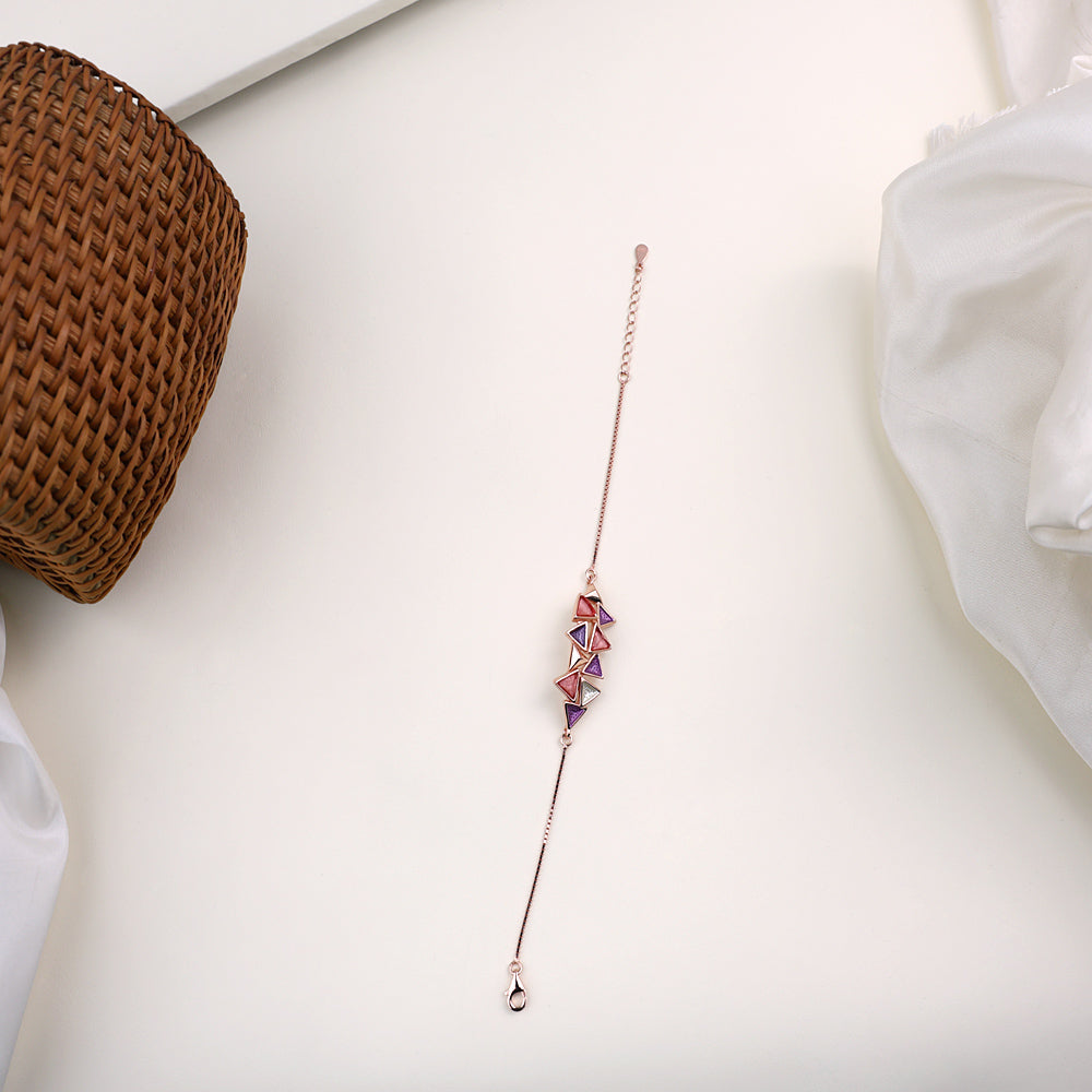 Traditional Rose Gold Enamel Bracelet Online
