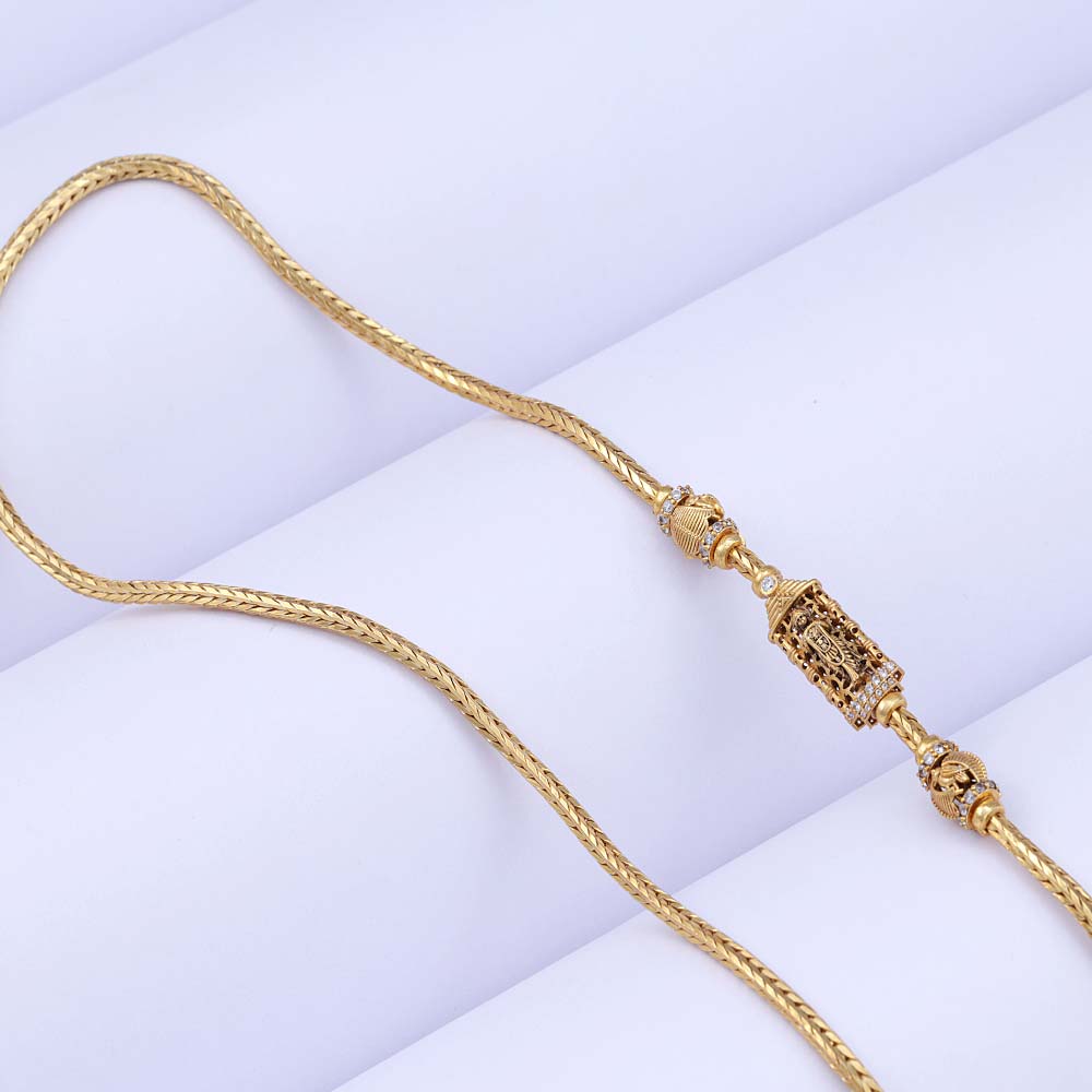 Trendy 92.5 Silver Gold Plated Mugappu for Girls