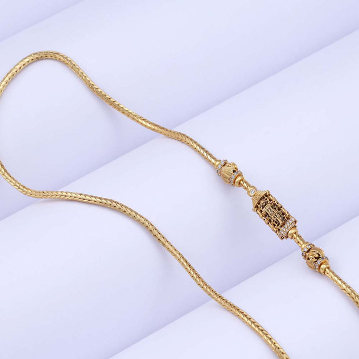 Trendy 92.5 Silver Gold Plated Mugappu for Girls