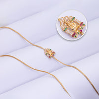 Trendy Gold Plated Mugappu for Bridal Looks