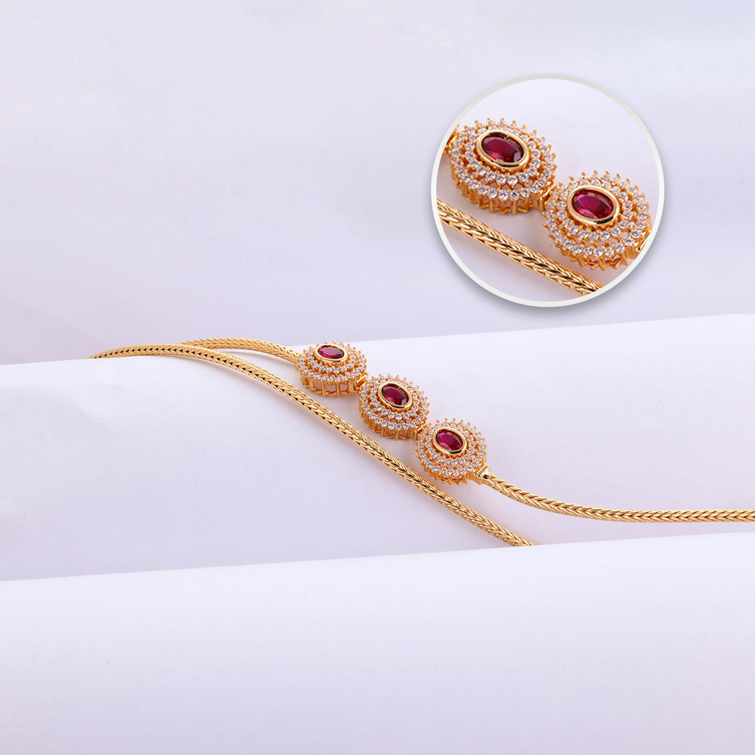 Trendy Gold Plated Mugappu for Ethnic Wear