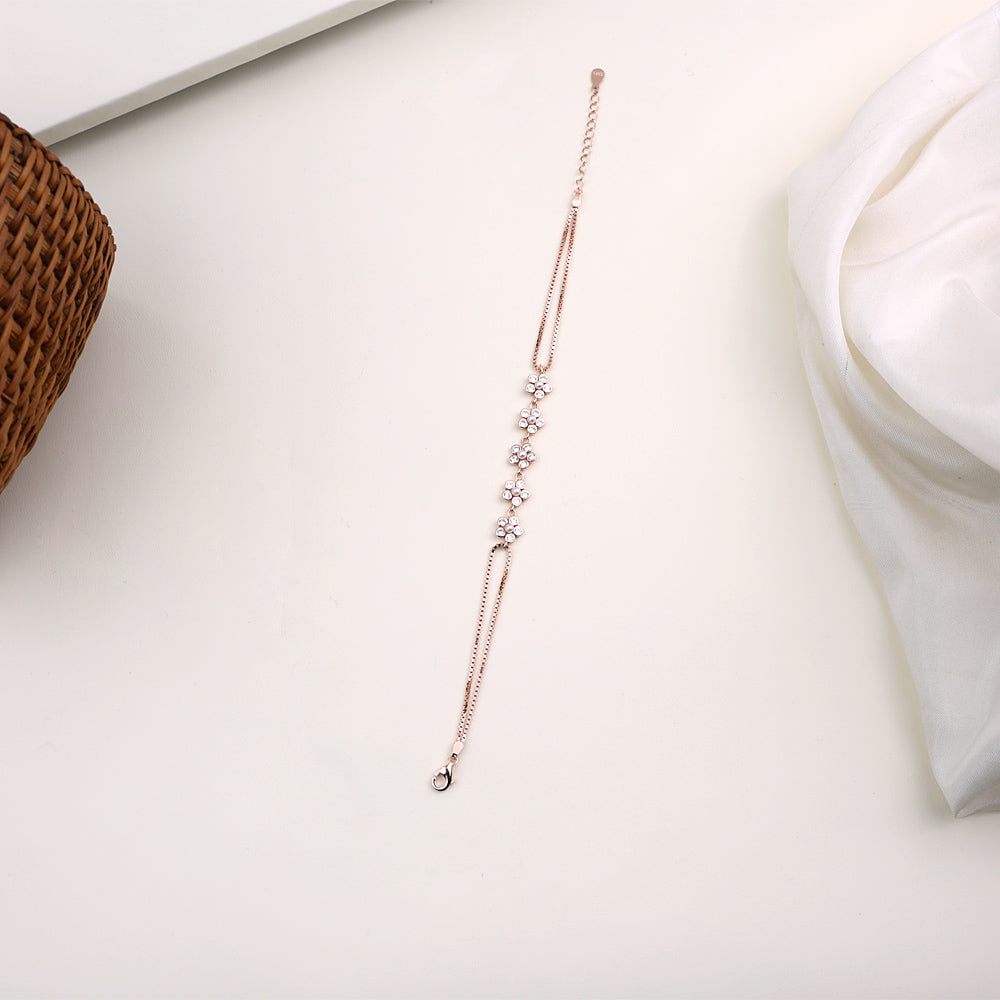Trendy Rose Gold CZ Bracelet Collection| Festival Wear
