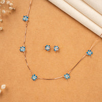 Trendy Rose Gold Enamel Chain Design