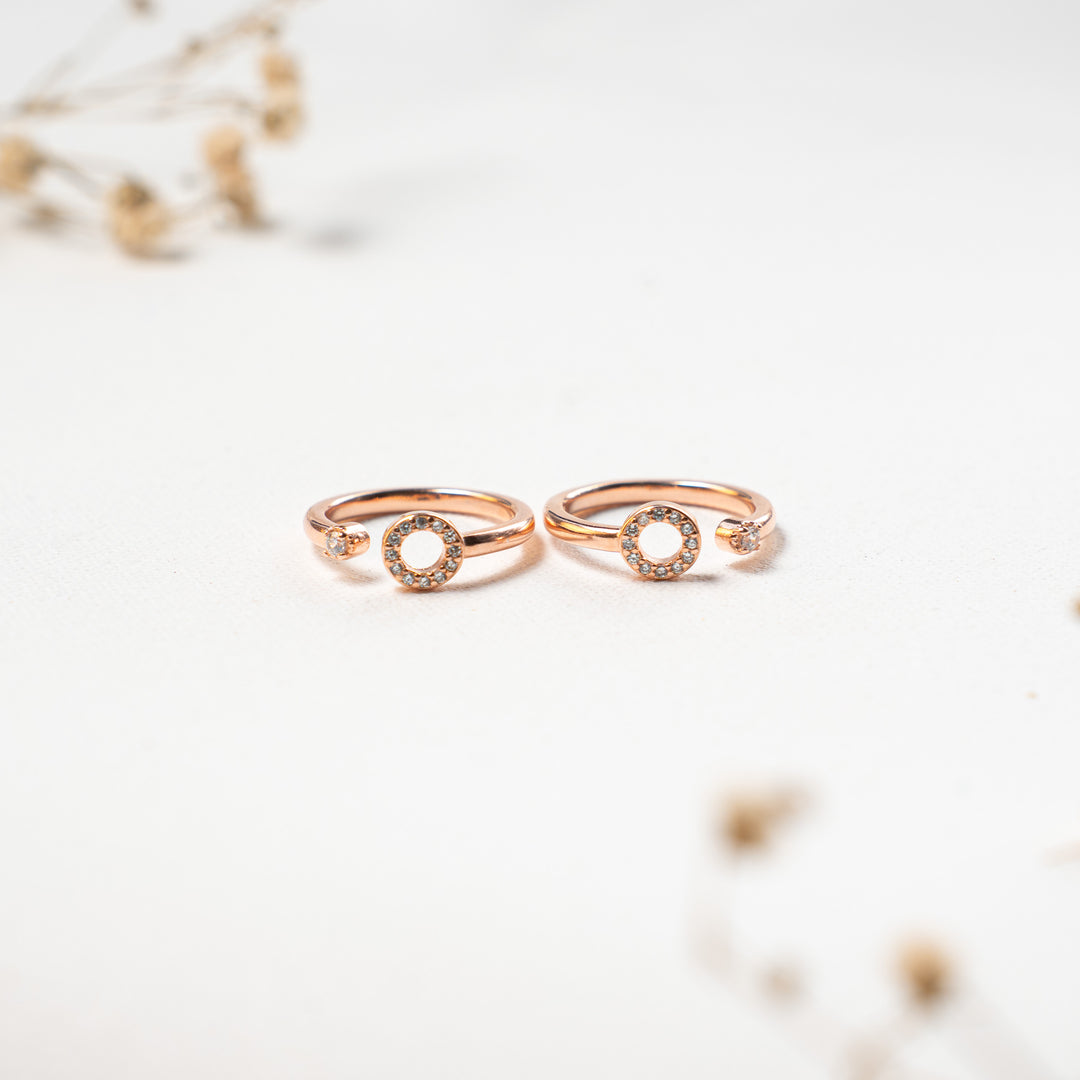 Trendy Shop CZ Rose Gold Toe Ring Online