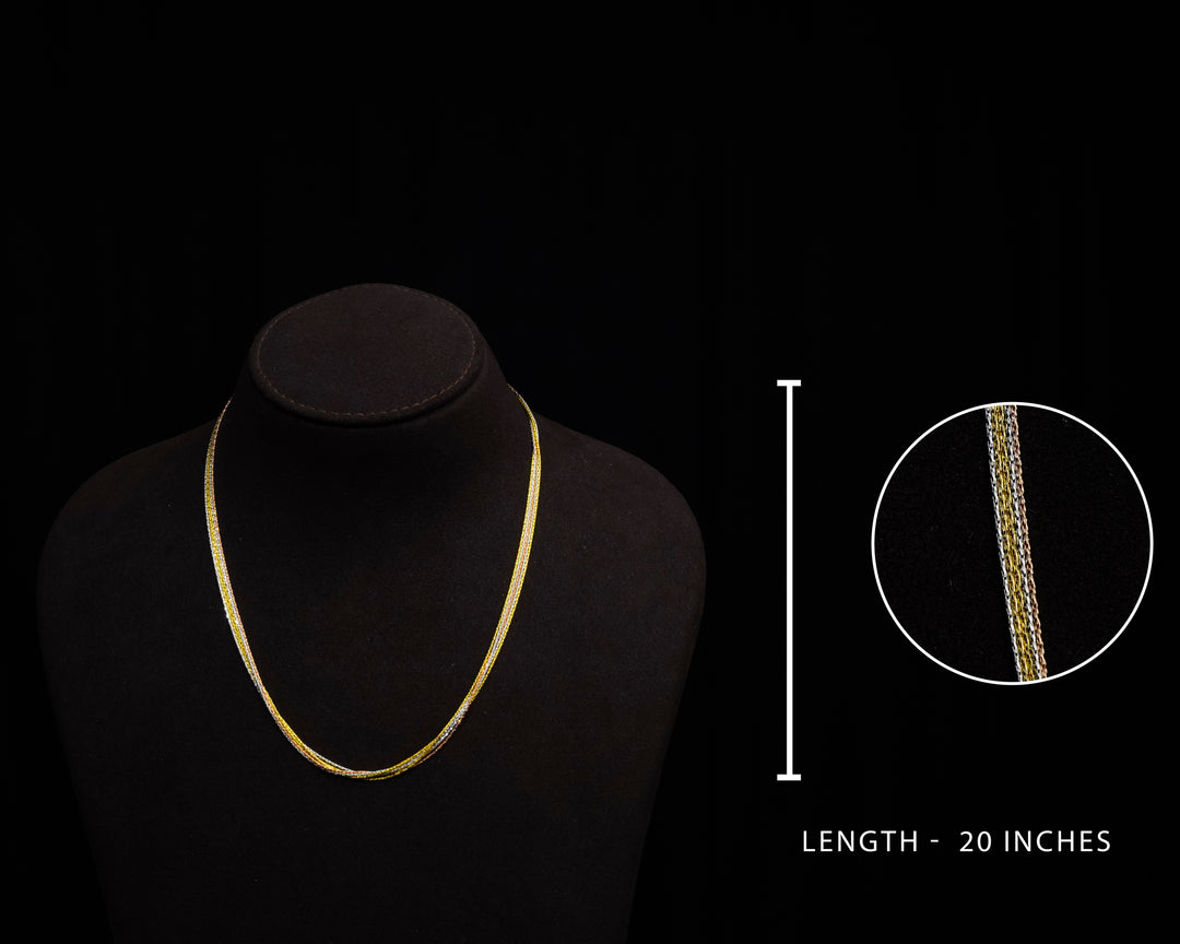 Trendy Silver 5 Layers 3 Tone Chain Collection