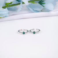 Trendy Silver CZ Toe Ring