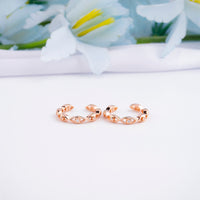Trendy Silver Rose Gold CZ Toe Ring