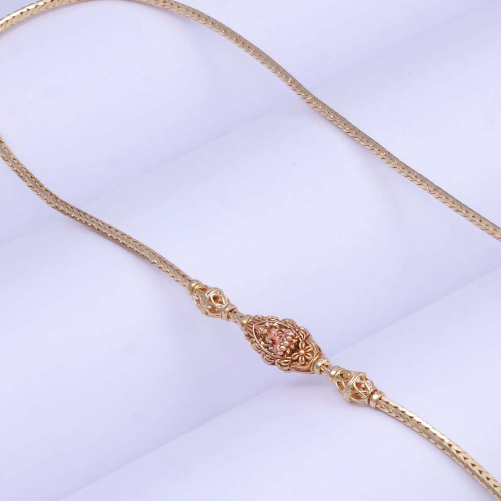 Unique Gold Plated Mugappu Chains at Chaneira Jewels