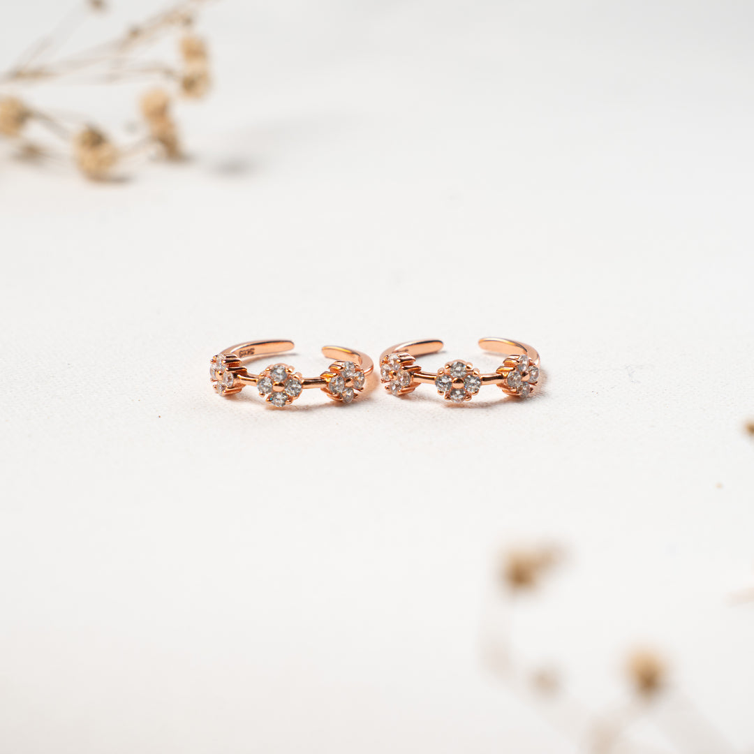 Wedding Buy CZ Rose Gold Toe Ring Online
