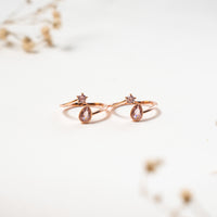 Wedding CZ Rose Gold Toe Ring for Festive Wear
