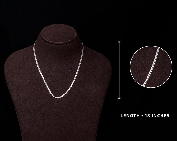 Buy Silver 3 Layers Chain Online | Chaneira Jewels