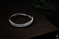 CZ  Silver Bridal Bangle | Chaneira Jewels