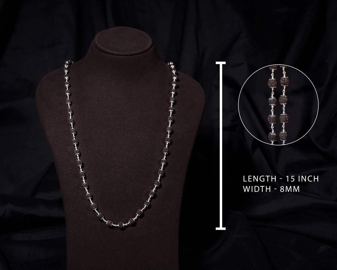8mm-Black-rudhraksh-mala-withcap